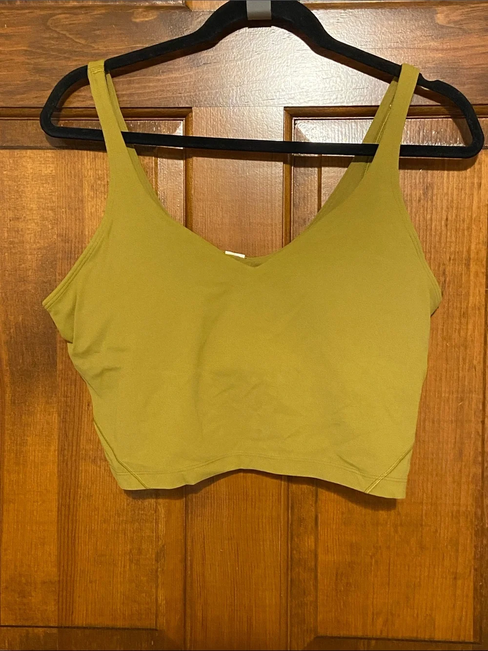 Lululemon Align Crop Tank Top in Auric Gold padding